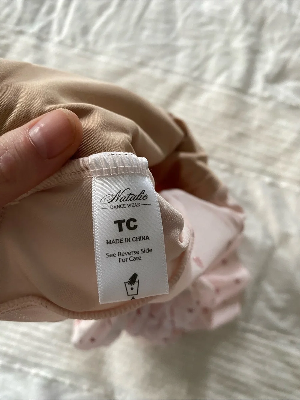 Natalie Dancewear Light Pink Heart Tulle Skirt One-Piece